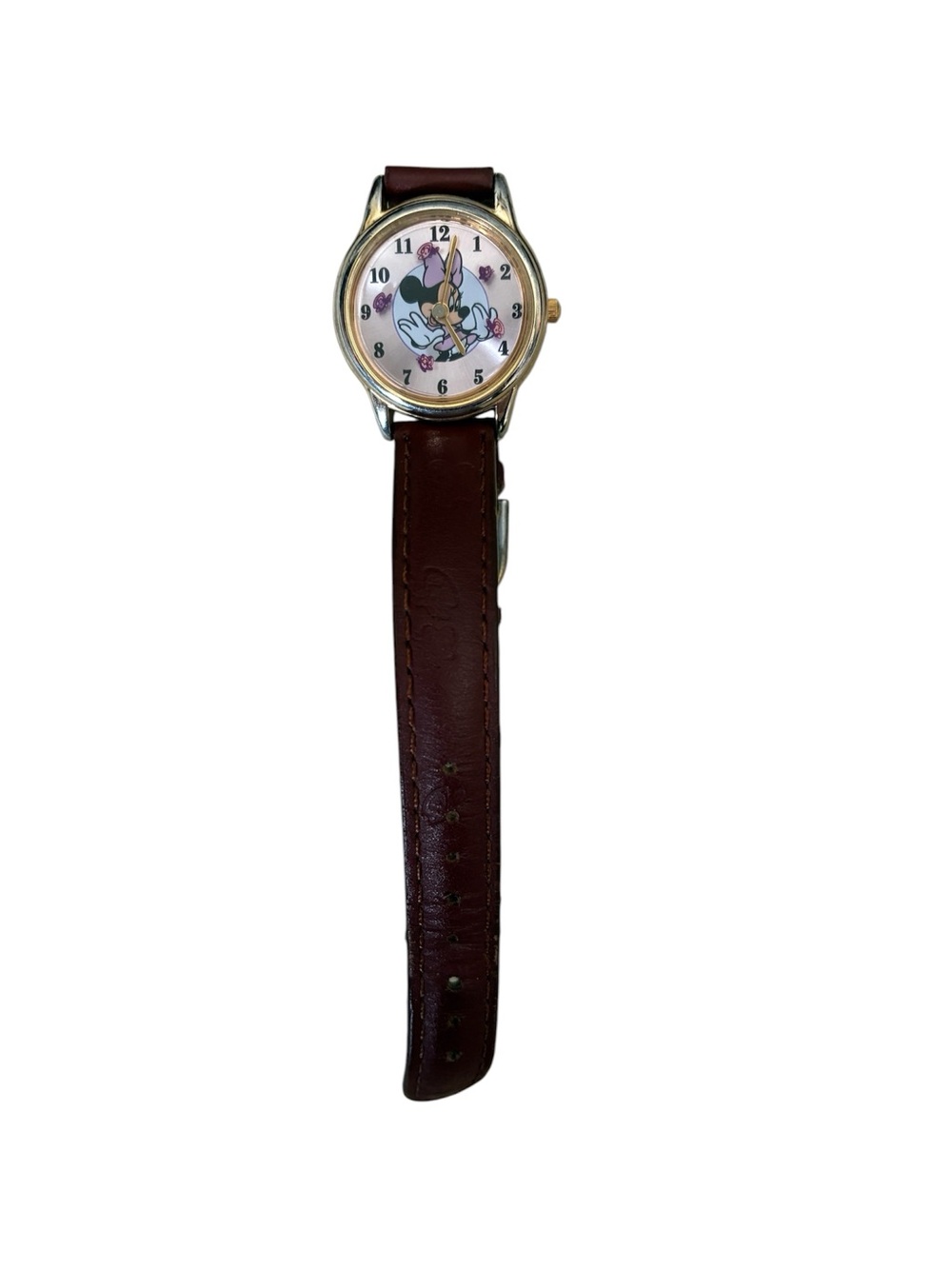 Disney Minnie Mouse Vintage Brown Leather Watch